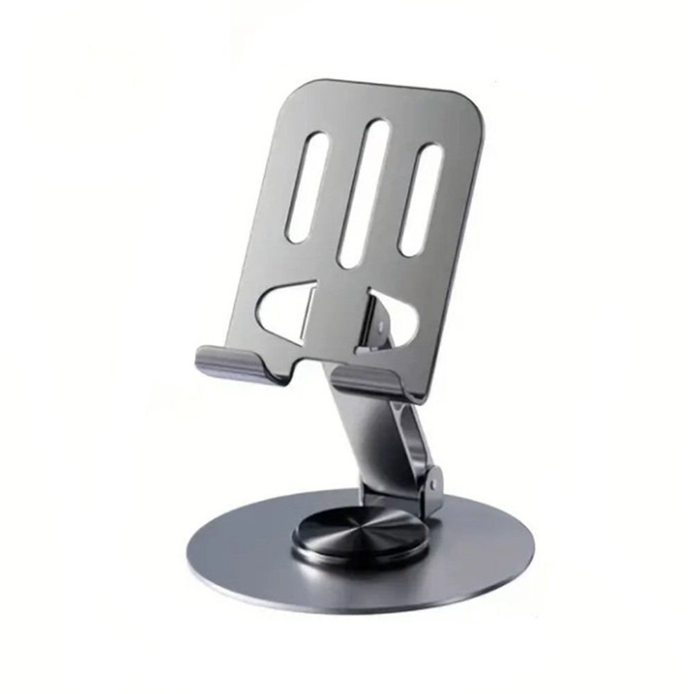 360° Rotating Foldable Phone Stand | Adjustable Metal Desk Holder | For iPhone, Android, Tablet | Foldable & Portable